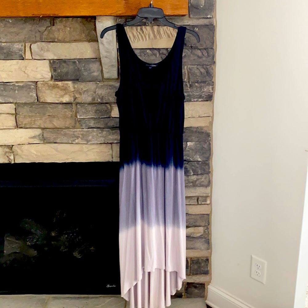 Slinky knit high low hem tank dress